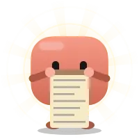A helper Blobling glowing gold