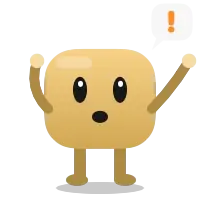 Blobling waving cheerfully